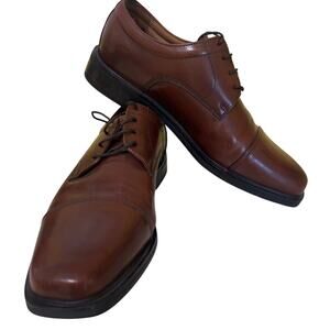 Florsheim Men's Brown Leather Cap Toe Oxford Loafers Size 9.5 D Office Comfort